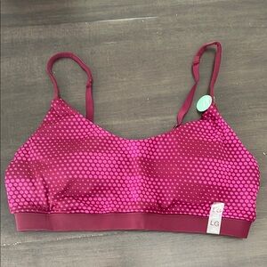 Women's Pink Polka Dot sports Bra